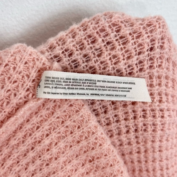 Free People Intimately Free C.O.M.F.Y.
Waffle Knit V-Neck Oversized Sweater - Picture 14 of 14